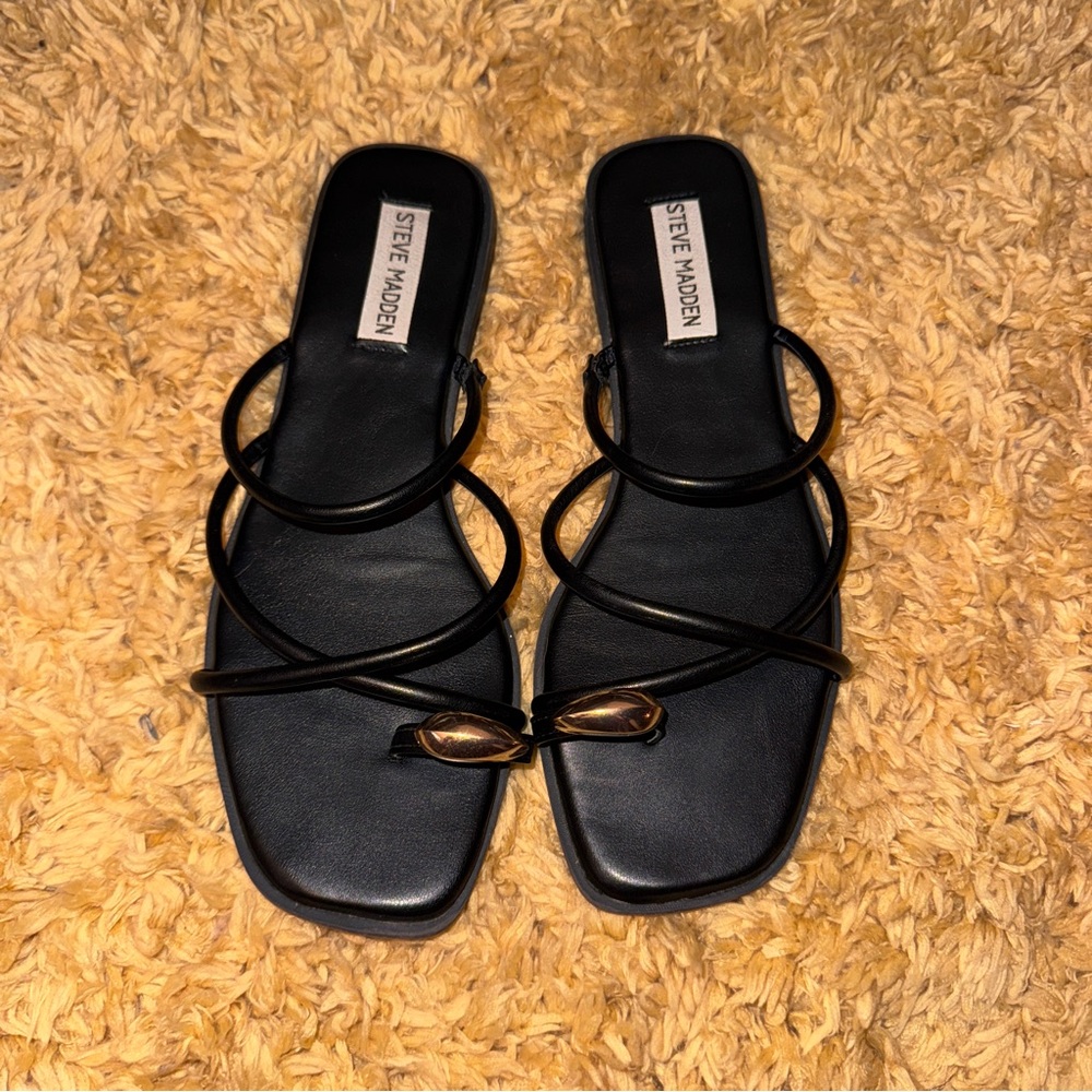 Steve Madden Black Strappy Sandals